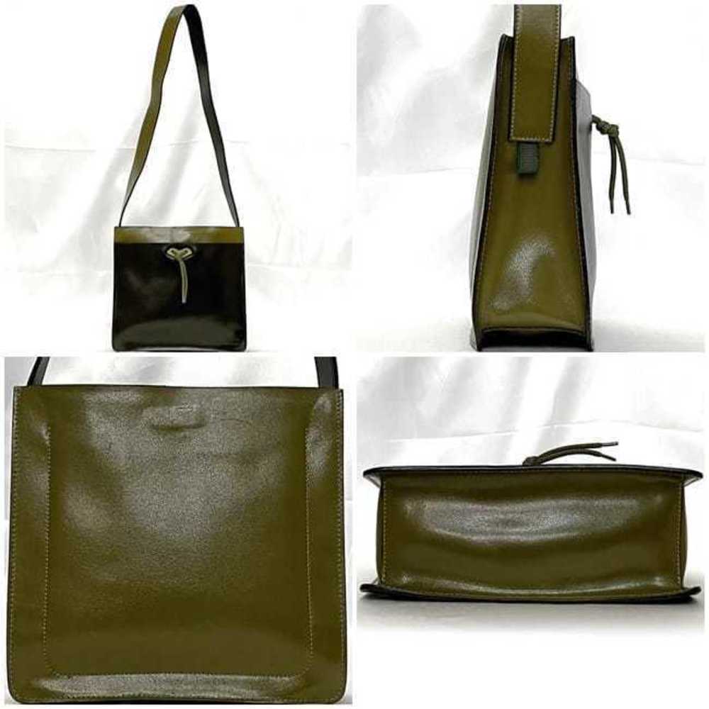 Miu Miu Khaki Black Bag Leather Green Shoulder Madras Shoulder Bag - Picture 2 of 9